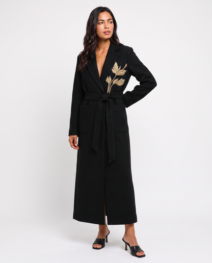 Virelle | Manteau Long Femme en Tweed Brodé