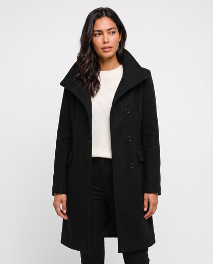 Virelle | Manteau Femme Mi-Long à Col Montant