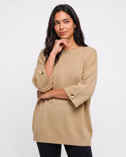 Virelle | Pull Oversize Femme à Boutons