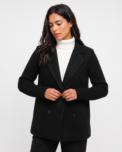 Virelle | Blazer Maille à Manches Côtelées Femme