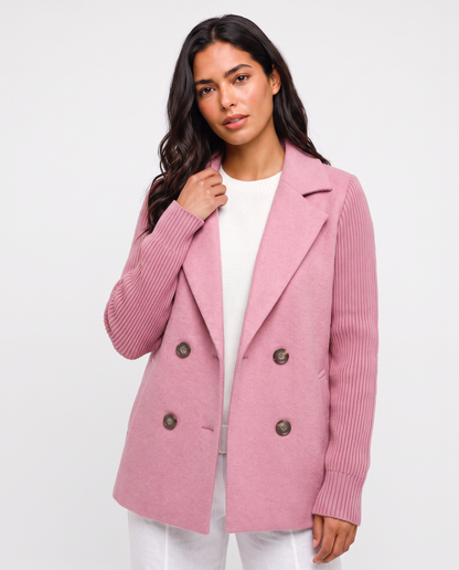 Virelle | Blazer Maille à Manches Côtelées Femme