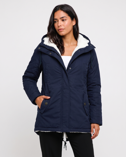 Virelle | Manteau Femme à Volants avec Capuche
