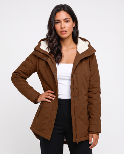 Virelle | Manteau Femme à Volants avec Capuche