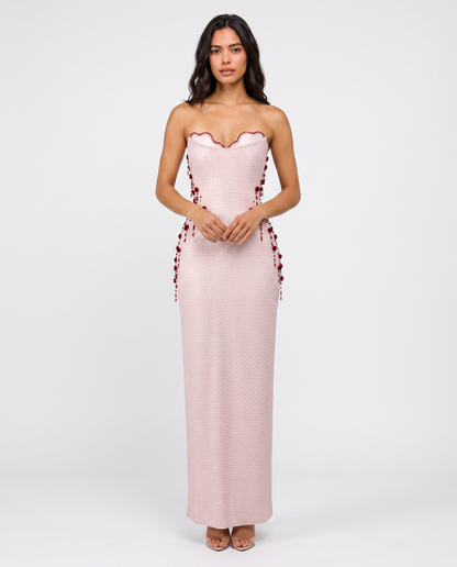 Virelle | Robe Maxi Bustier Femme à Sequins