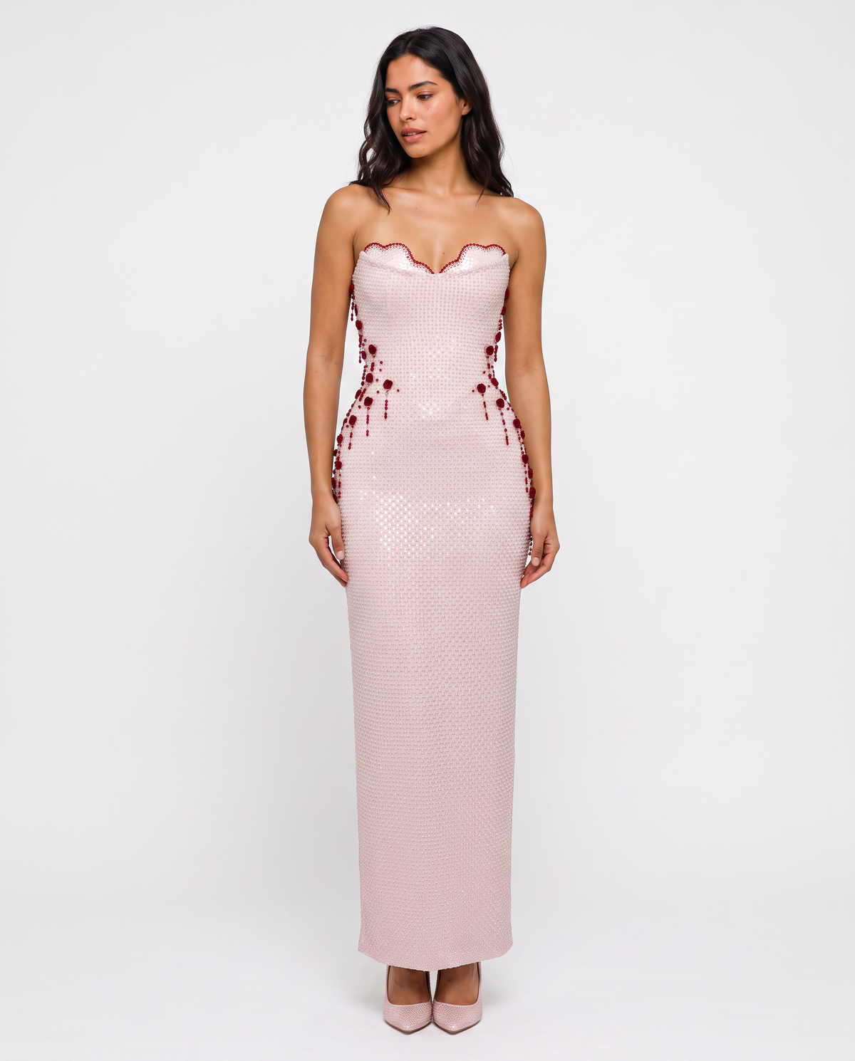 Virelle | Robe Maxi Bustier Femme à Sequins