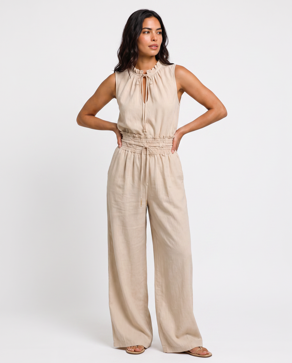 Virelle | Combinaison Femme Sans Manches à Jambes Larges