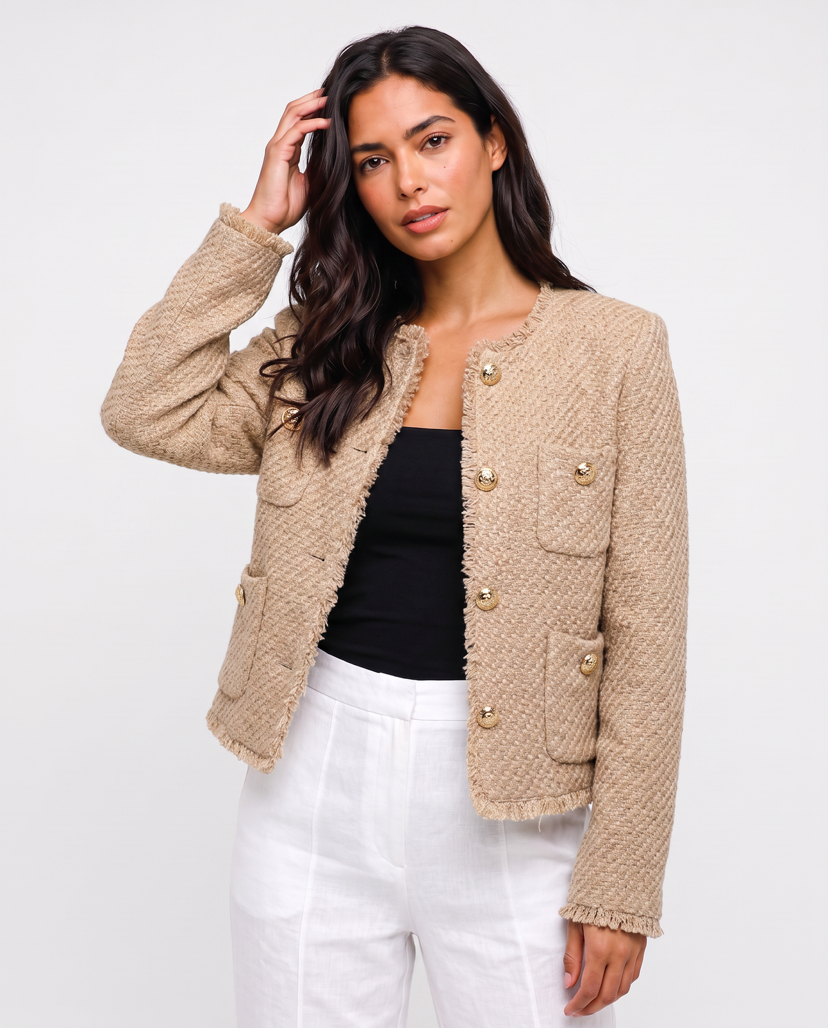 Virelle | Veste Tweed Structurée Femme