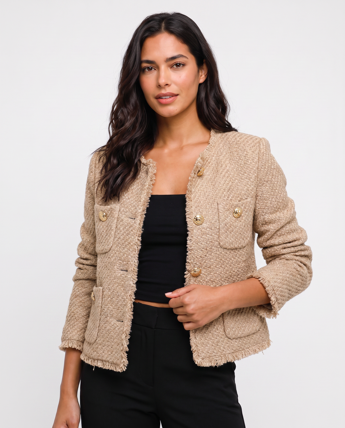 Virelle | Veste Tweed Structurée Femme