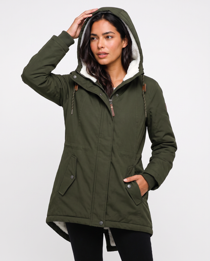 Virelle | Parka Femme Hiver à Capuche Doublée