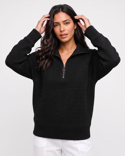 Virelle | Pull Femme Texturé Quart de Zip
